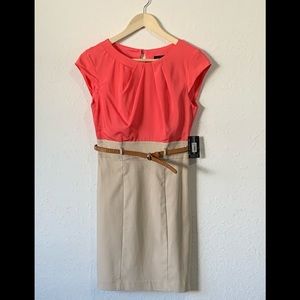 TeezeMe Pink and Beige dress